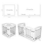 Pawland Adjustable Freestanding Dog Gate with Door