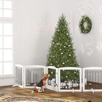 Pawland Adjustable Freestanding Dog Gate with Door