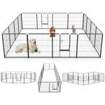 Heavy-Duty Iron Dog Playpen - 8 Panels