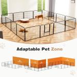 Heavy-Duty Iron Dog Playpen - 8 Panels