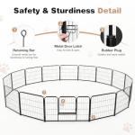 Heavy-Duty Iron Dog Playpen - 8 Panels