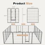 Heavy-Duty Iron Dog Playpen - 8 Panels