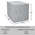 XL Dog Crate Cover with Teflon Protector, Gray