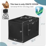 Petsfit Adjustable Dog Crate Cover with Mesh Window
