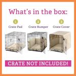 Dog Crate Cover, Mat & Bumper Pad Set