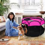 Portable Indoor/Outdoor Pet Playpen Tent, Small, Pink