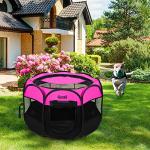 Portable Indoor/Outdoor Pet Playpen Tent, Small, Pink