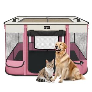 Portable Waterproof Playpen for Small Dogs and Cats