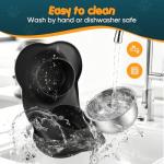 Double Dog Food Bowls with No-Spill Mat