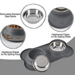 Juqiboom Stainless Steel Dog Bowls with Silicone Mat