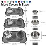 Juqiboom Stainless Steel Dog Bowls with Silicone Mat