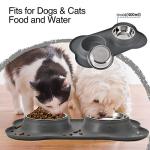 Juqiboom Stainless Steel Dog Bowls with Silicone Mat