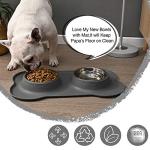 Juqiboom Stainless Steel Dog Bowls with Silicone Mat