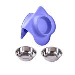 Dog Bowls Set with Non-Skid Mat and Scoop