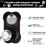 No-Spill Stainless Steel Dog Food and Water Bowls