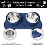 Stainless Steel Dog Bowl Set with No Spill Mat