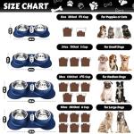 Stainless Steel Dog Bowl Set with No Spill Mat