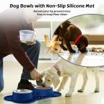 Stainless Steel Dog Bowl Set with No Spill Mat