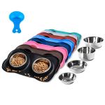 Stainless Steel Dog Bowls with Non-Skid Mat