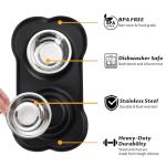 Stainless Steel Dog Bowls with Non-Skid Mat