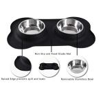 Stainless Steel Dog Bowls with Non-Skid Mat