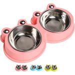 Skrtuan Stainless Steel Double Bowls for Pets