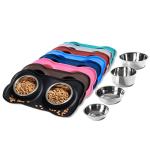 Stainless Steel Dog Bowls with Non-Skid Mat
