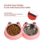 Skrtuan Stainless Steel Double Bowls for Pets