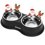 Stainless Steel Double Dog Bowl with Non-Slip Base