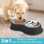 Stainless Steel Double Dog Bowl with Non-Slip Base