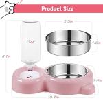 Pink Food and Water Bowl Set for Dogs