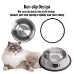 Non-Slip Stainless Steel Dog and Cat Bowls