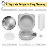 Dog and Cat Food Bowl Set with Dispenser