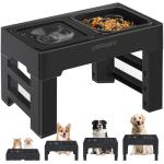 URPOWER Adjustable Elevated Slow Feeder Dog Bowls