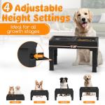 URPOWER Adjustable Elevated Slow Feeder Dog Bowls