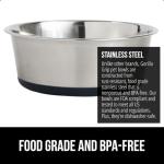 Heavy Duty Stainless Steel Dog Bowls - Set of 2