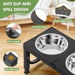 Adjustable Elevated Dog Bowl Stand for Large Breeds