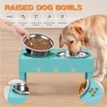 Adjustable Elevated Dog Bowls with Stainless Steel Set