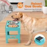 Adjustable Elevated Dog Bowls with Stainless Steel Set