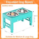 Adjustable Elevated Dog Bowls with Stainless Steel Set