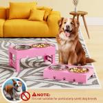 Adjustable Raised Dog Bowls with Stainless Steel Set