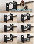 Adjustable Elevated Dog Bowls with Bamboo Stand