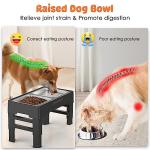 Adjustable Elevated Dog Bowls with Stainless Steel Bowls