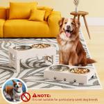 Adjustable Elevated Dog Bowls with Stainless Steel Set
