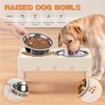 Adjustable Elevated Dog Bowls with Stainless Steel Set