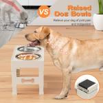 Adjustable Elevated Dog Bowls with Stainless Steel Set