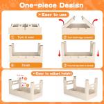 Adjustable Elevated Dog Bowls with Stainless Steel Set