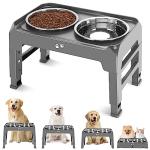 Adjustable Elevated Dog Bowls with Non-Slip Stand