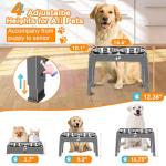 Adjustable Elevated Dog Bowls with Non-Slip Stand