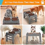 Adjustable Elevated Dog Bowls with Non-Slip Stand